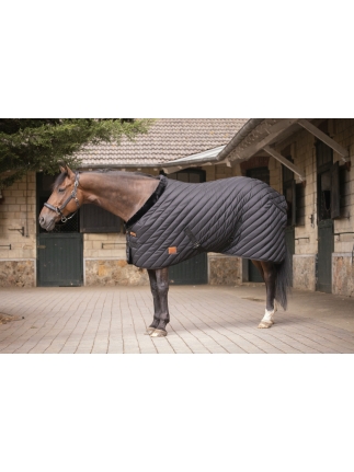 Diagonal Stable Rug 400 g - Black