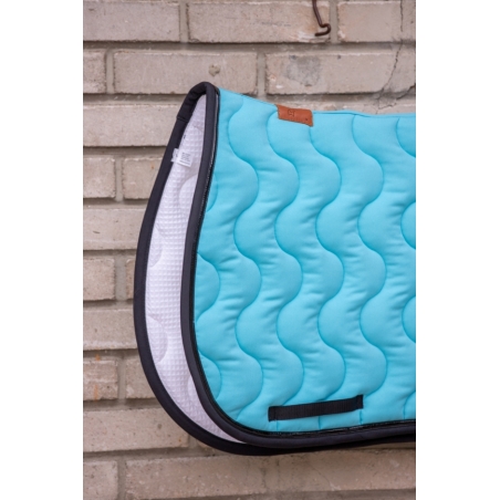 Wavy Saddle Pad All Purpose - Turquoise