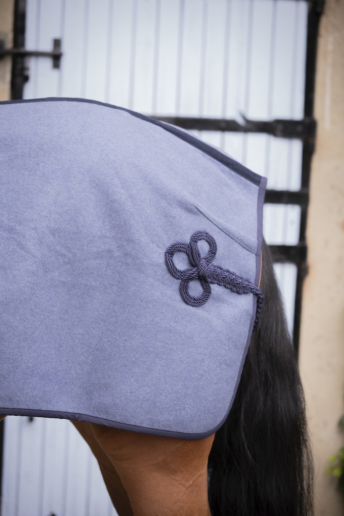 Couvre-reins Quarter Wooltouch - Bleu Chiné