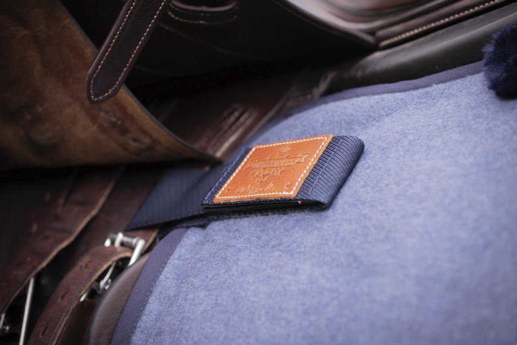 Couvre-reins Quarter Wooltouch - Bleu Chiné