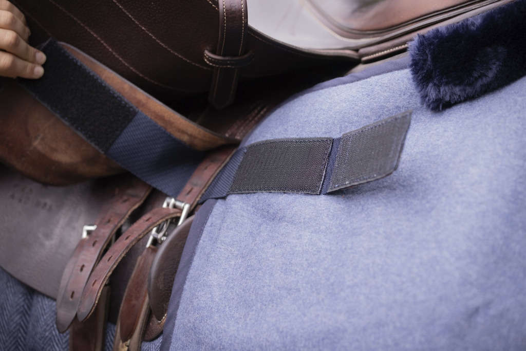 Couvre-reins Quarter Wooltouch - Bleu Chiné