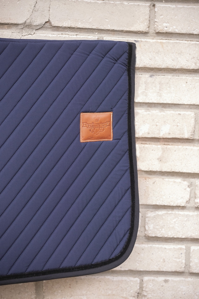 Tapis de Selle Diagonal Mixte - Marine