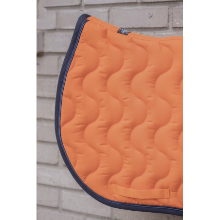 Wavy Saddle Pad All Purpose - Orange & Navy