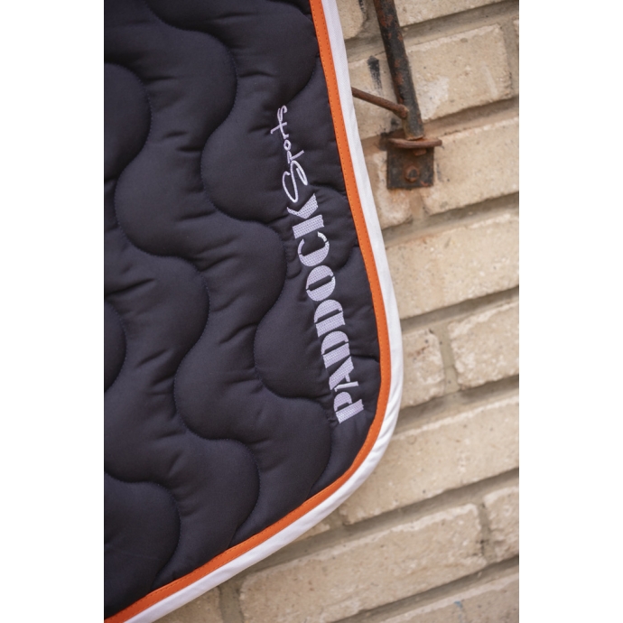 Wavy Saddle Pad All Purpose - Navy & White