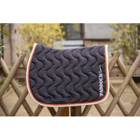 Wavy Saddle Pad All Purpose - Navy & White