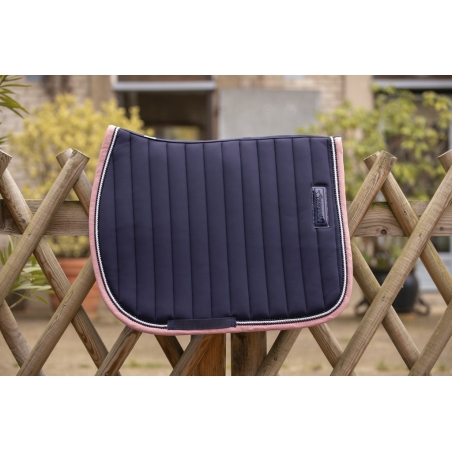 Tapis de selle Verticali Mixte - Marine & Rose