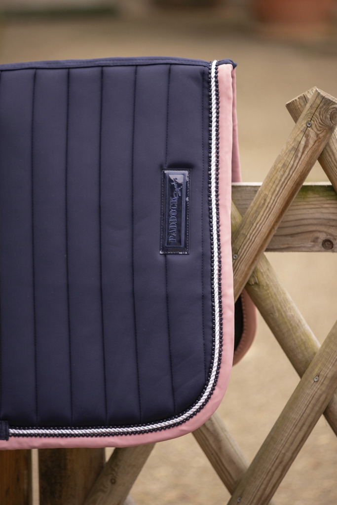 Tapis de selle Verticali Mixte - Marine & Rose