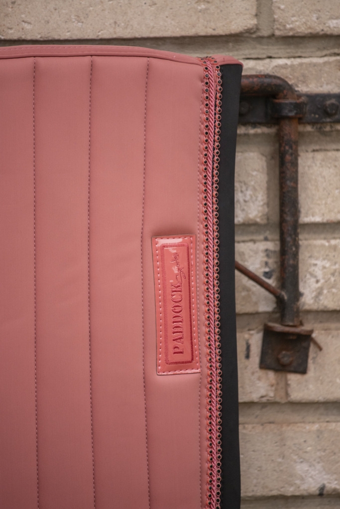 Tapis de selle Verticali Mixte - Pêche & Noir