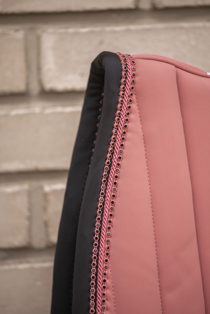 Tapis de selle Verticali Mixte - Pêche & Noir