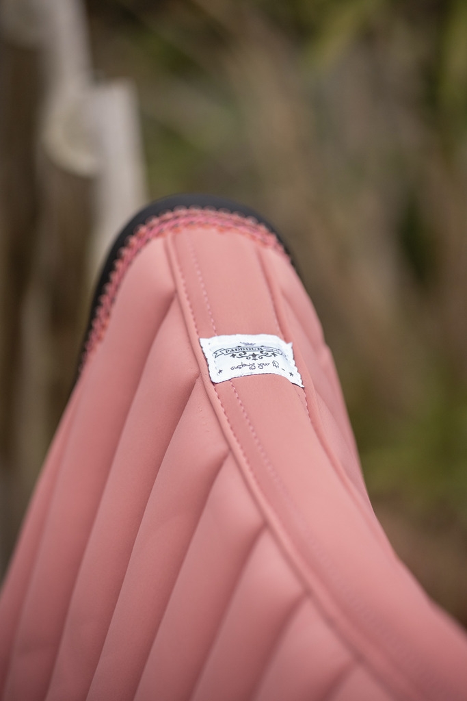 Tapis de selle Verticali Mixte - Pêche & Noir