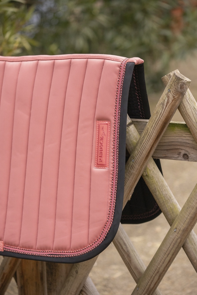 Tapis de selle Verticali Mixte - Pêche & Noir