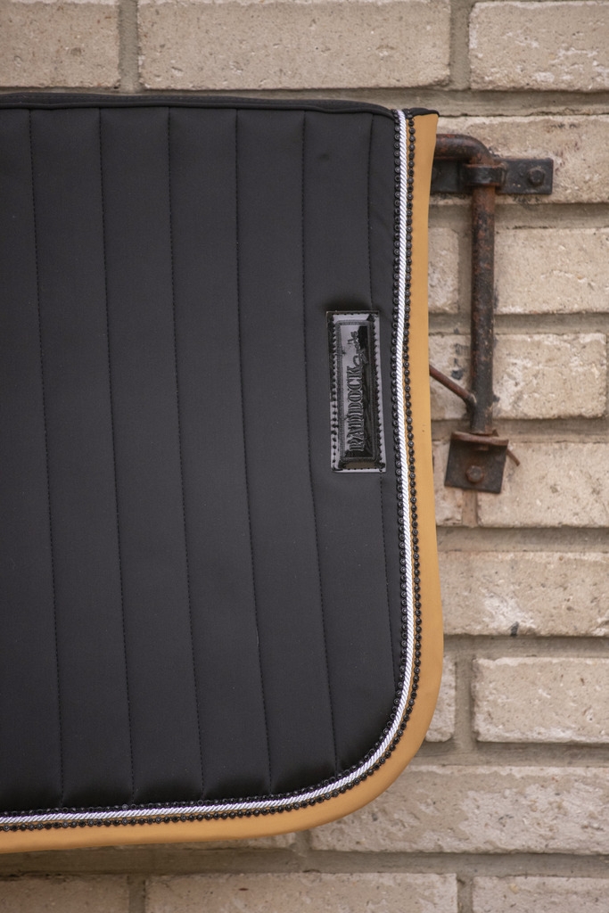 Tapis de selle Verticali Mixte - Noir & Camel