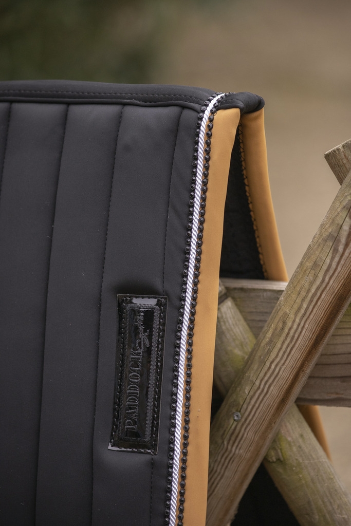 Tapis de selle Verticali Mixte - Noir & Camel