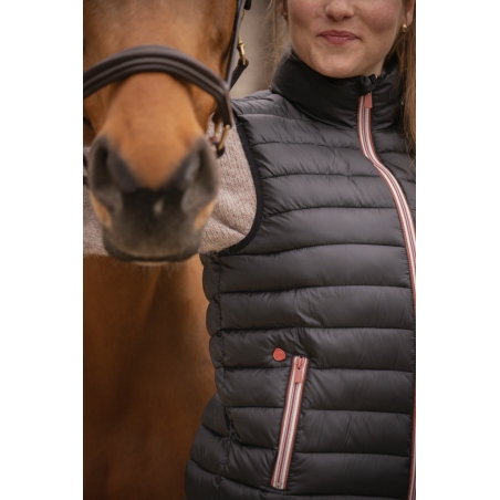 Macaron Sleeveless Vest - Black