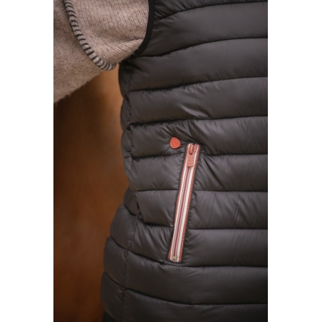 Macaron Sleeveless Vest - Black