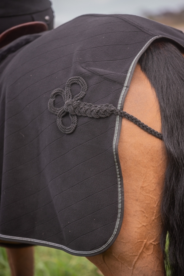 Diagonal Polar Fleece Exercise Sheet - Black