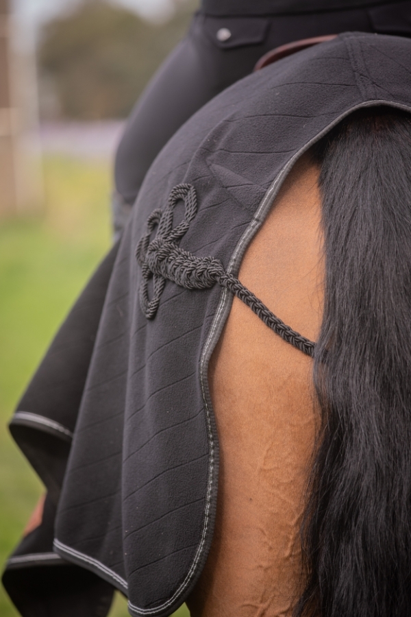 Diagonal Polar Fleece Exercise Sheet - Black