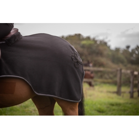 Diagonal Polar Fleece Exercise Sheet - Black