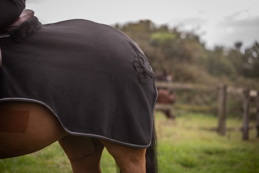 Diagonal Polar Fleece Exercise Sheet - Black