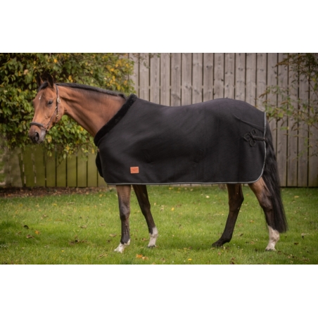 Diagonal Polar Fleece Sheet - Black