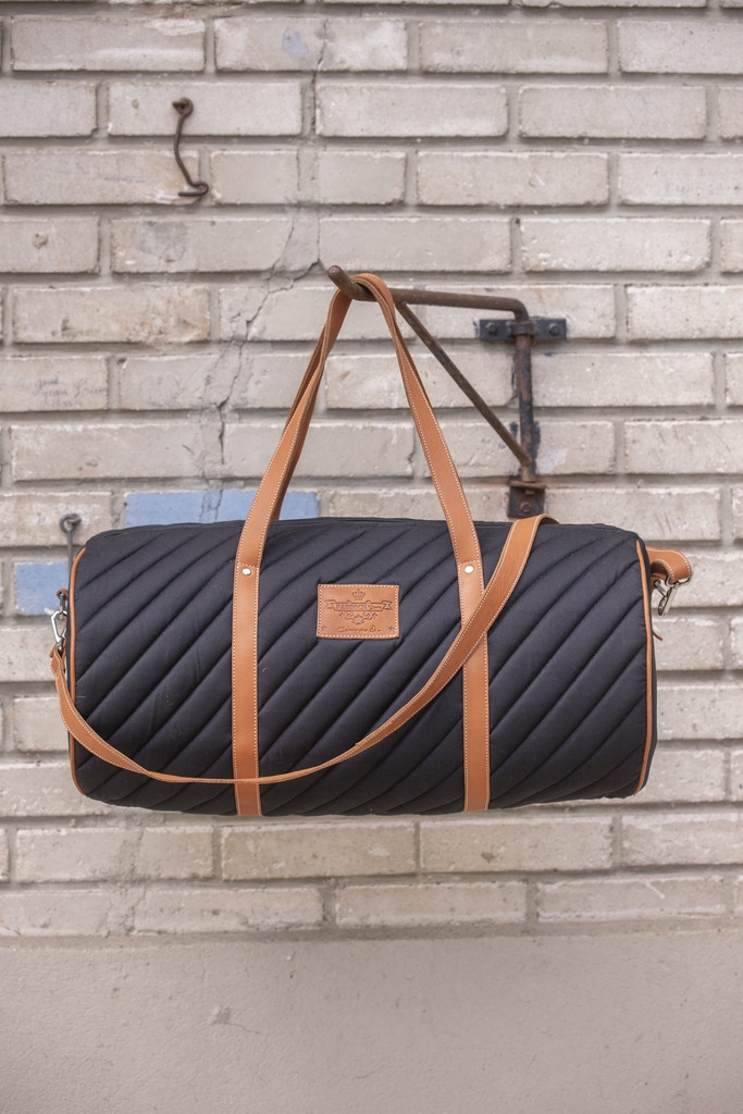 Diagonal Weekend Bag - Black