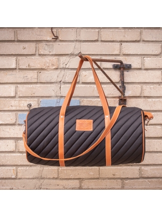 Diagonal Weekend Bag - Black