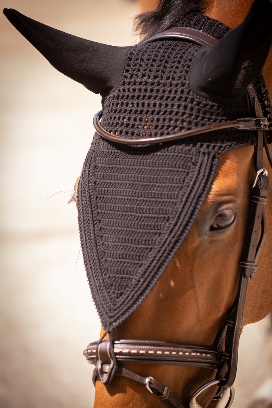 Pro cotton Long Fly Veil - Black