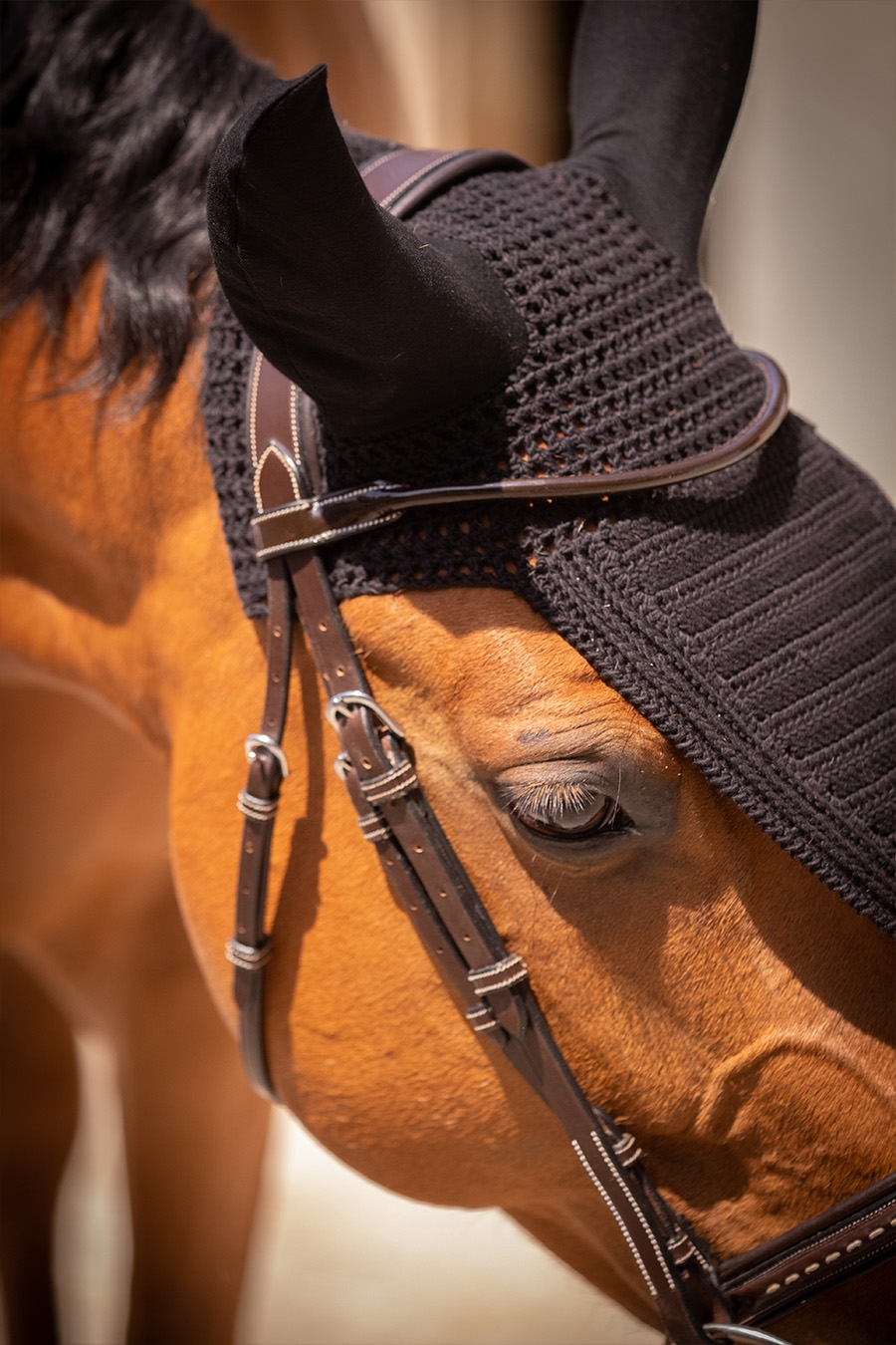 Pro cotton Long Fly Veil - Black