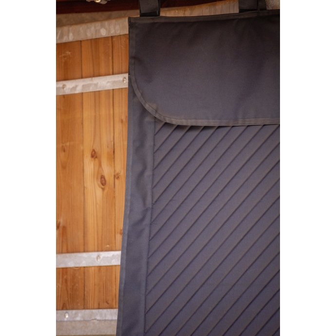 Diagonal Stall Curtain - Black