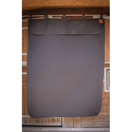 Diagonal Stall Curtain - Black