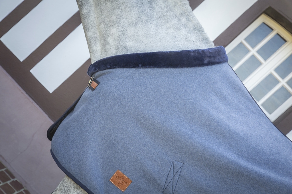 Couverture Wooltouch - Bleu Chiné