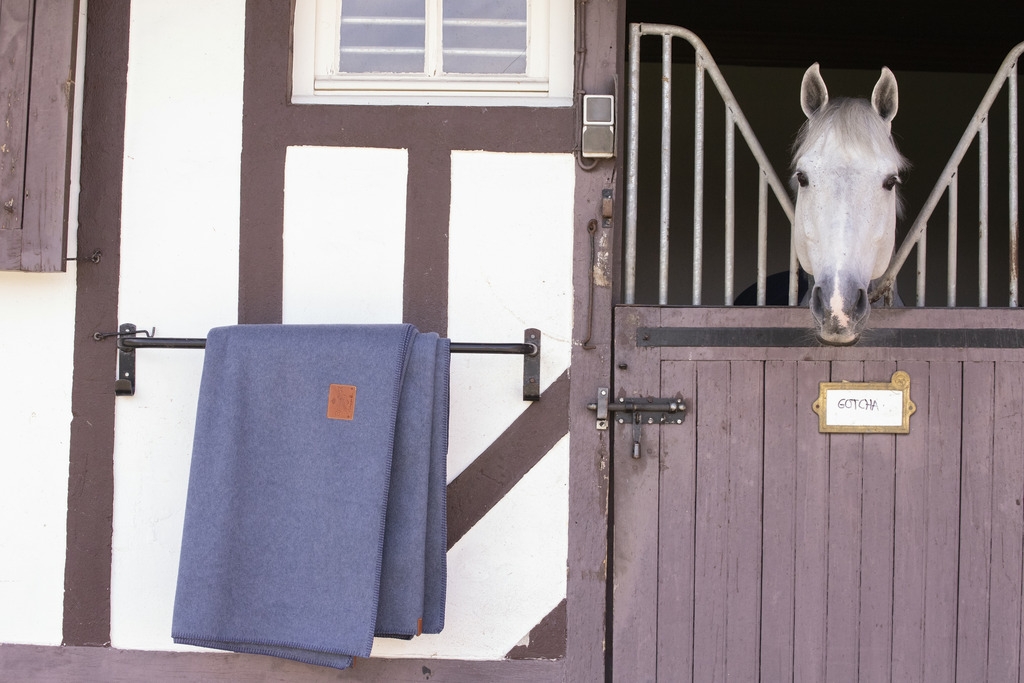 Wooltouch Square - Heather Blue