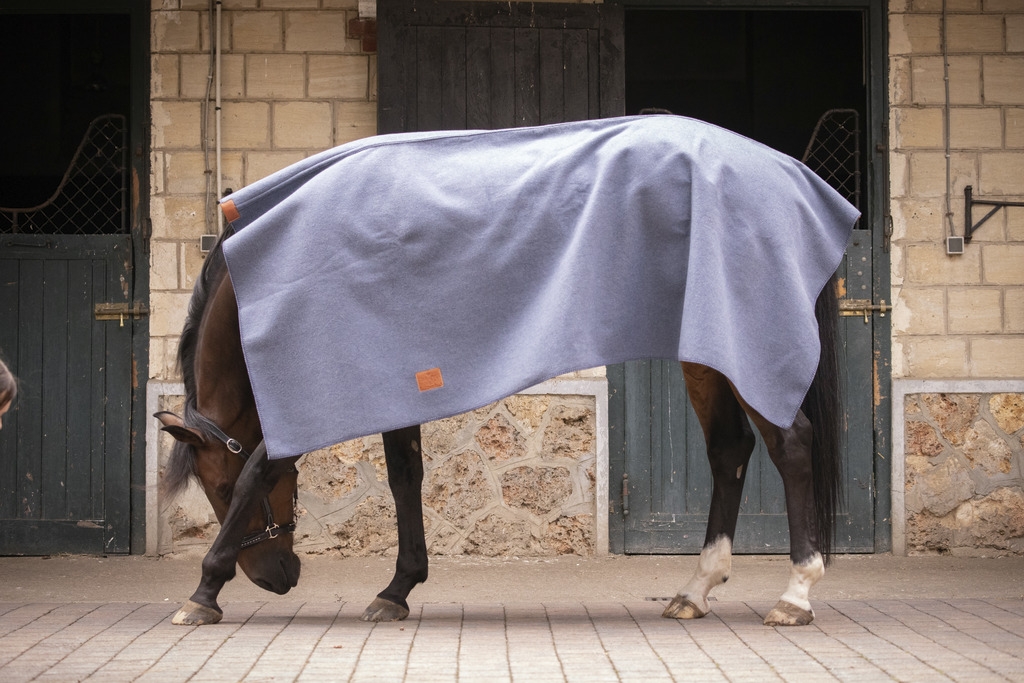 Wooltouch Square - Heather Blue