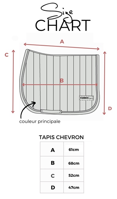 Mesures du tapis de selle PADDOCK Sports Chevron